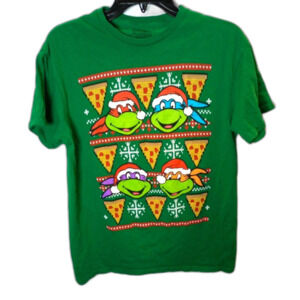 Womens Medium Teenage Mutant Ninja Turtles holiday T-shirt juniors school fall